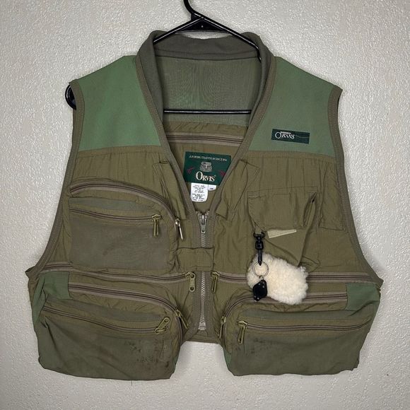 Vintage Orvis Fly Fishing Multiple Pockets Vest Made In USA Medium - Picture 2 of 4